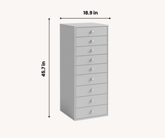 9-Drawer Storage Unit (Grey)