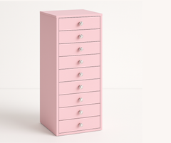 9-Drawer Storage Unit Pink