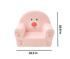 Kids Bear Chair – Pink Plush Foam Chair