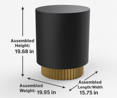 Byron Accent Table – Espresso & Gold Base