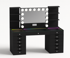 Eva Pro Vanity Set with Shelves
