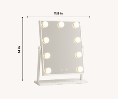 Hollywood Vanity Mirror with Wireless Charging 9 Bulb