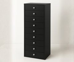 9-Drawer Storage Unit Black