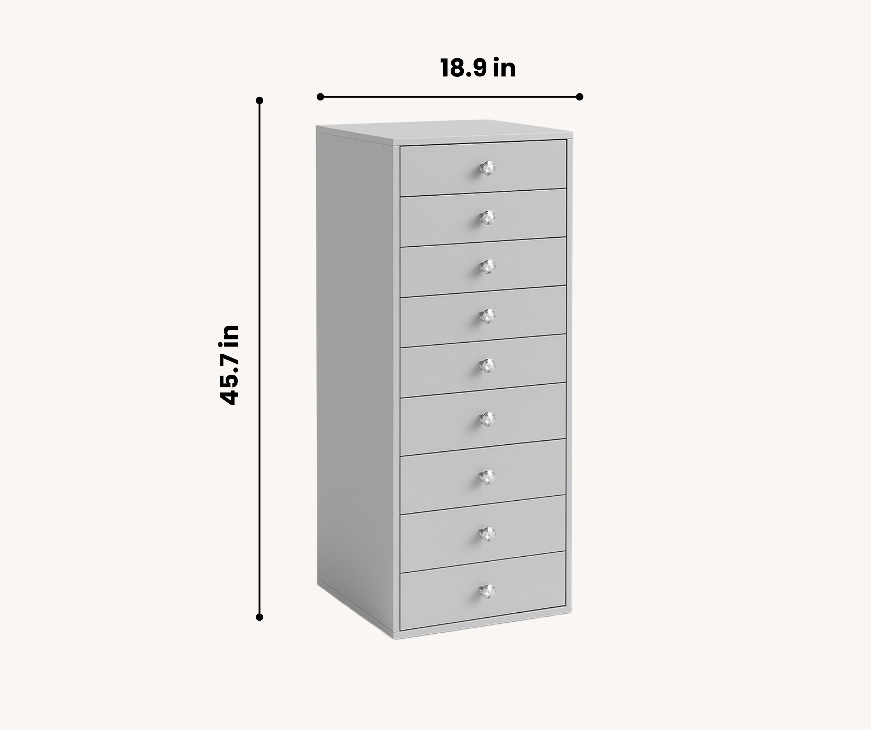 9-Drawer Storage Unit (Grey)