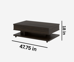 hani Coffee Table – Dual Lift-Top Design with Hidden Storage & Casters