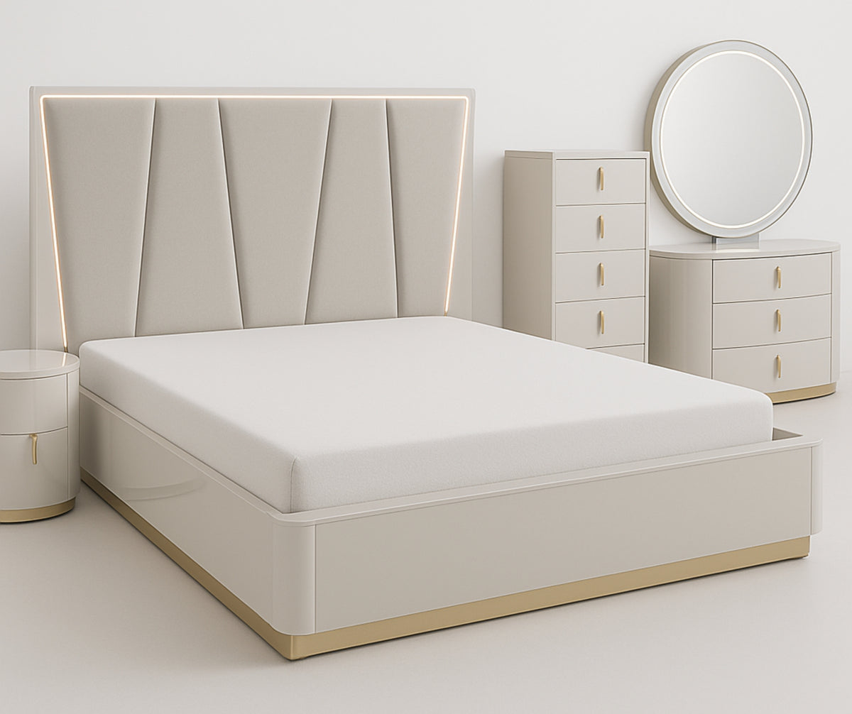 2407 Modern Bedroom Set with Lift-Up Storage Bed