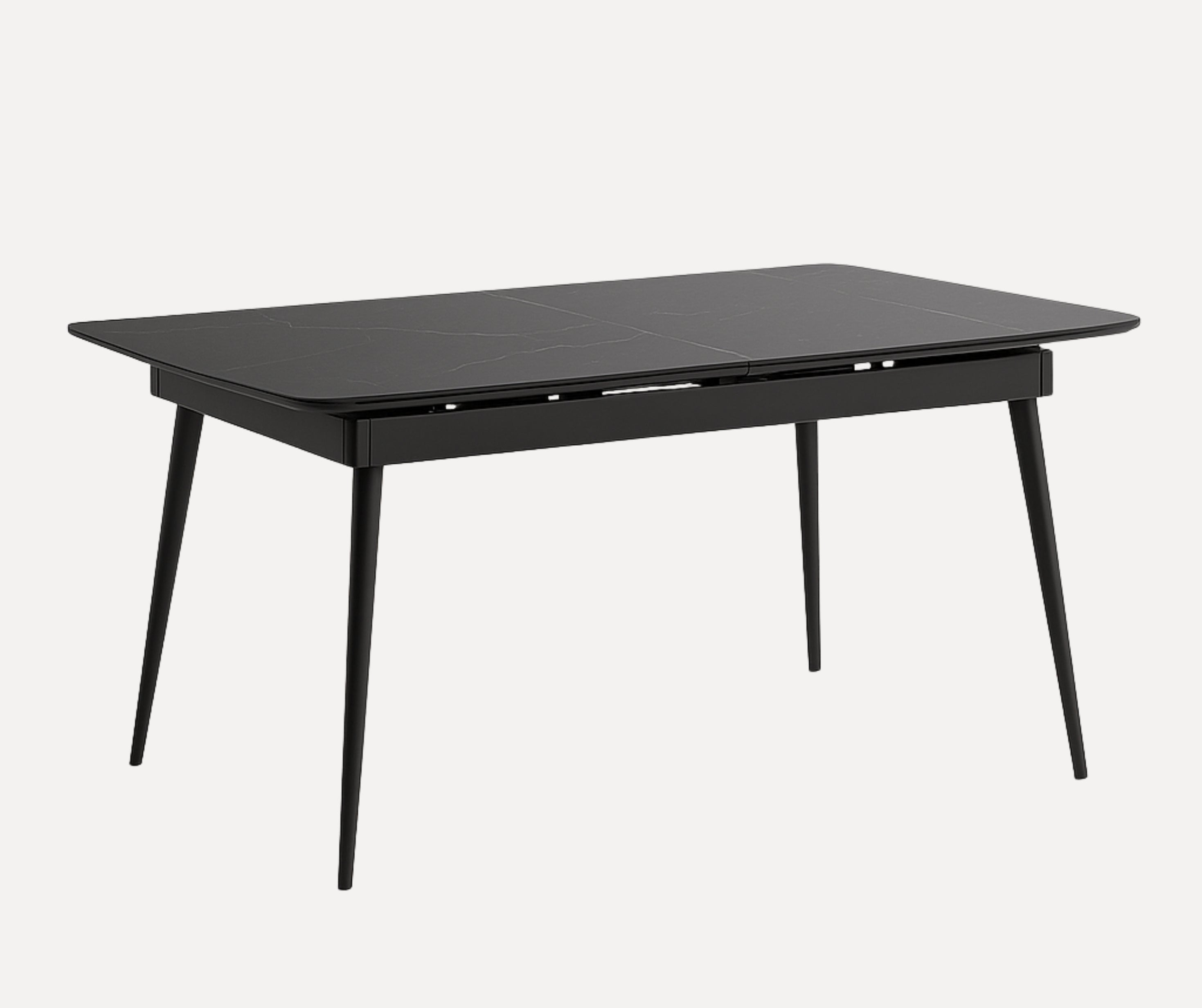 T-1472 Extendable Dining Set with Dark Grey Velvet Chairs