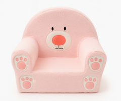 Kids Bear Chair – Pink Plush Foam Chair
