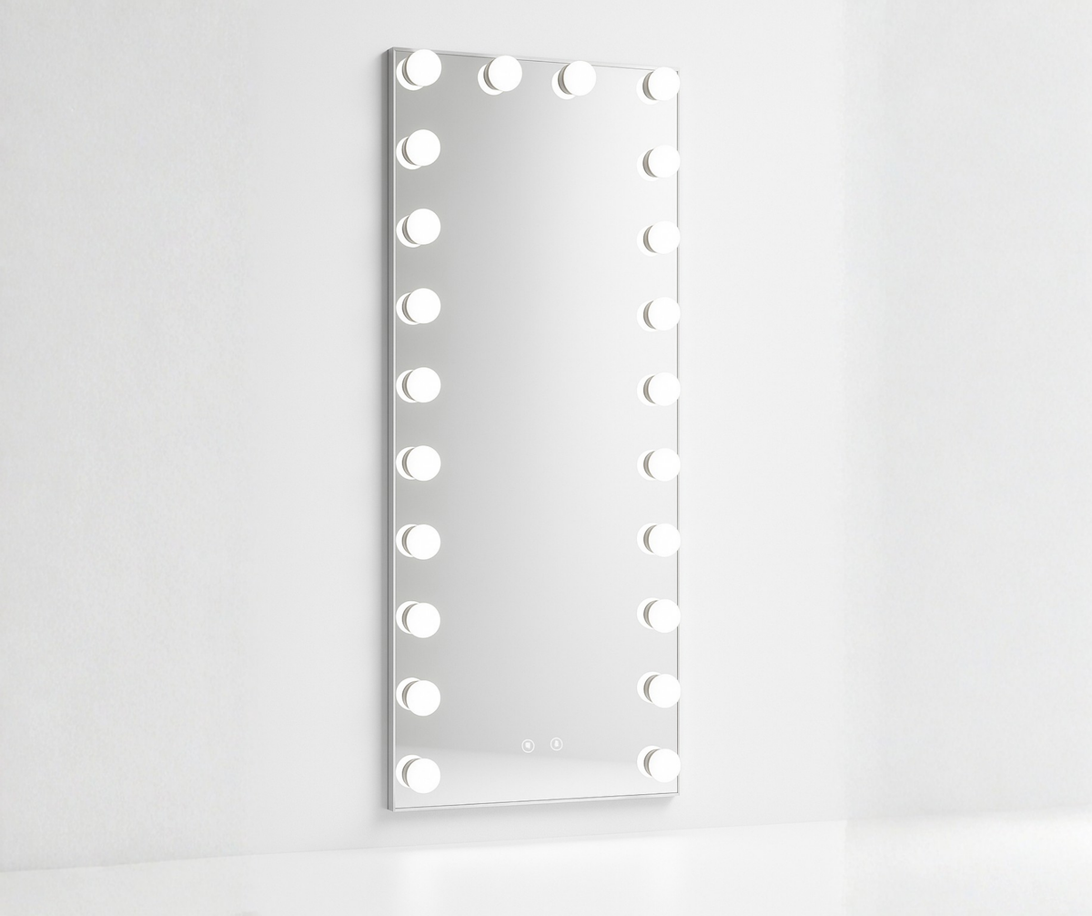 Full Length Wall Mountable Vanity Mirror with 24 Dimmable LED Bulbs