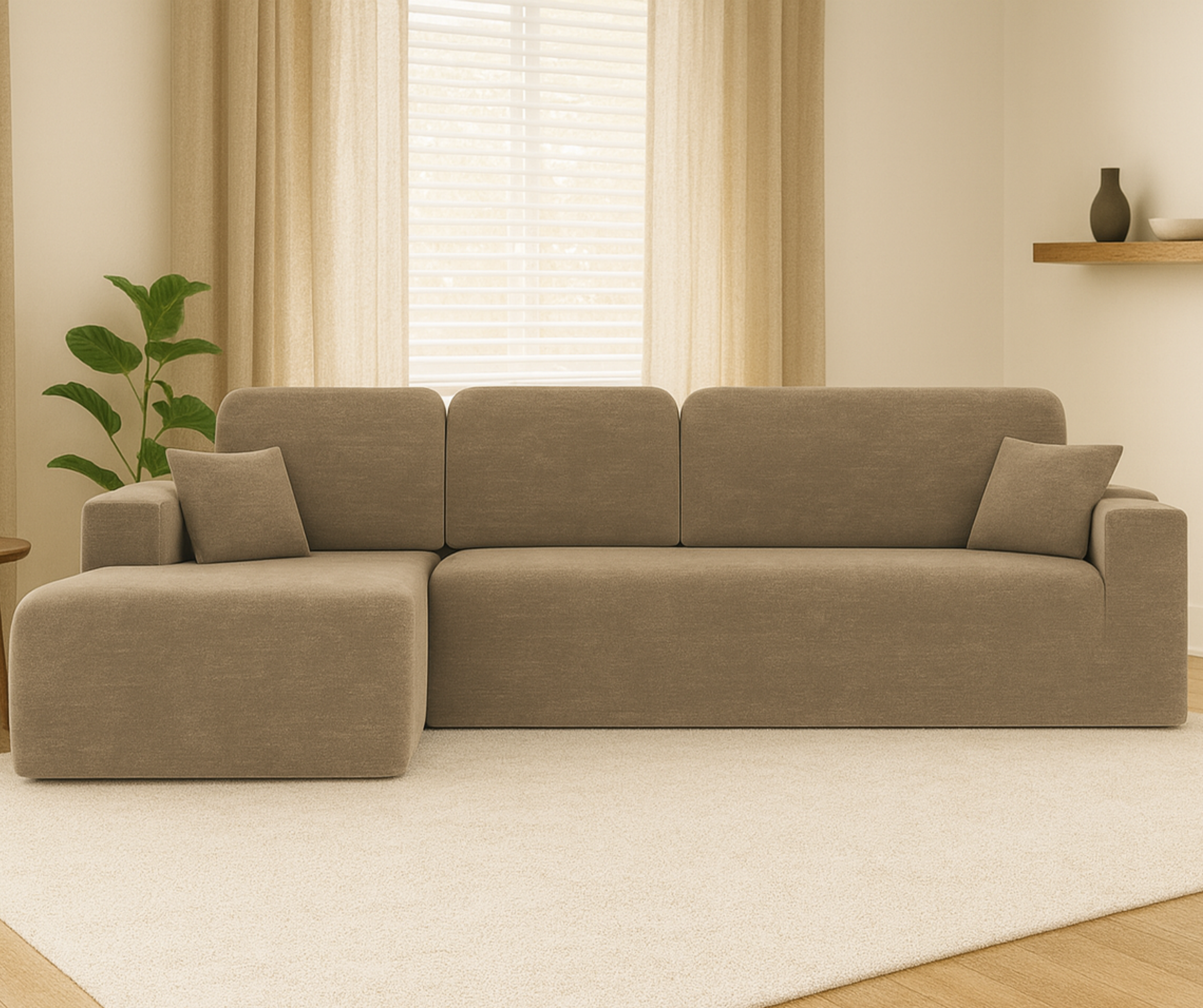 Isabel Sectional Sofa – High-Resilience Foam, Plush Fabric, Modern Comfort 1