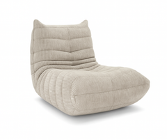 Solana Armless Chair – Beige | High-Resilience Foam & Premium Fabric