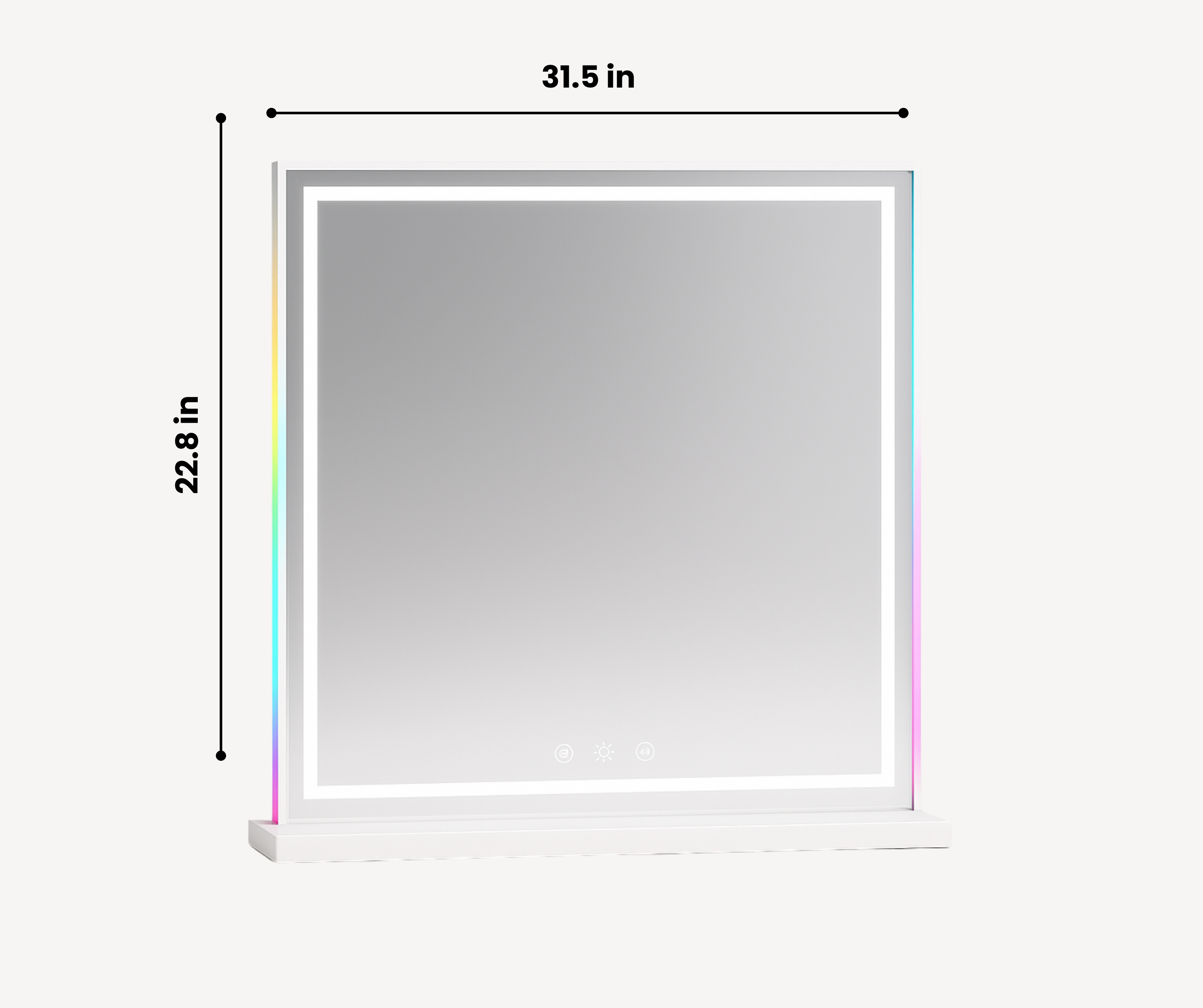 Light Strip Mirror with RGB and Bluetooth Speaker