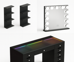 Eva Pro Vanity Set with Shelves